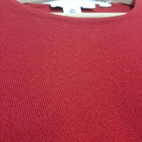 EDINA RONAY | London 100% Merino Wool Vintage Crewneck Sweater Red Sz M - Picture 5 of 7